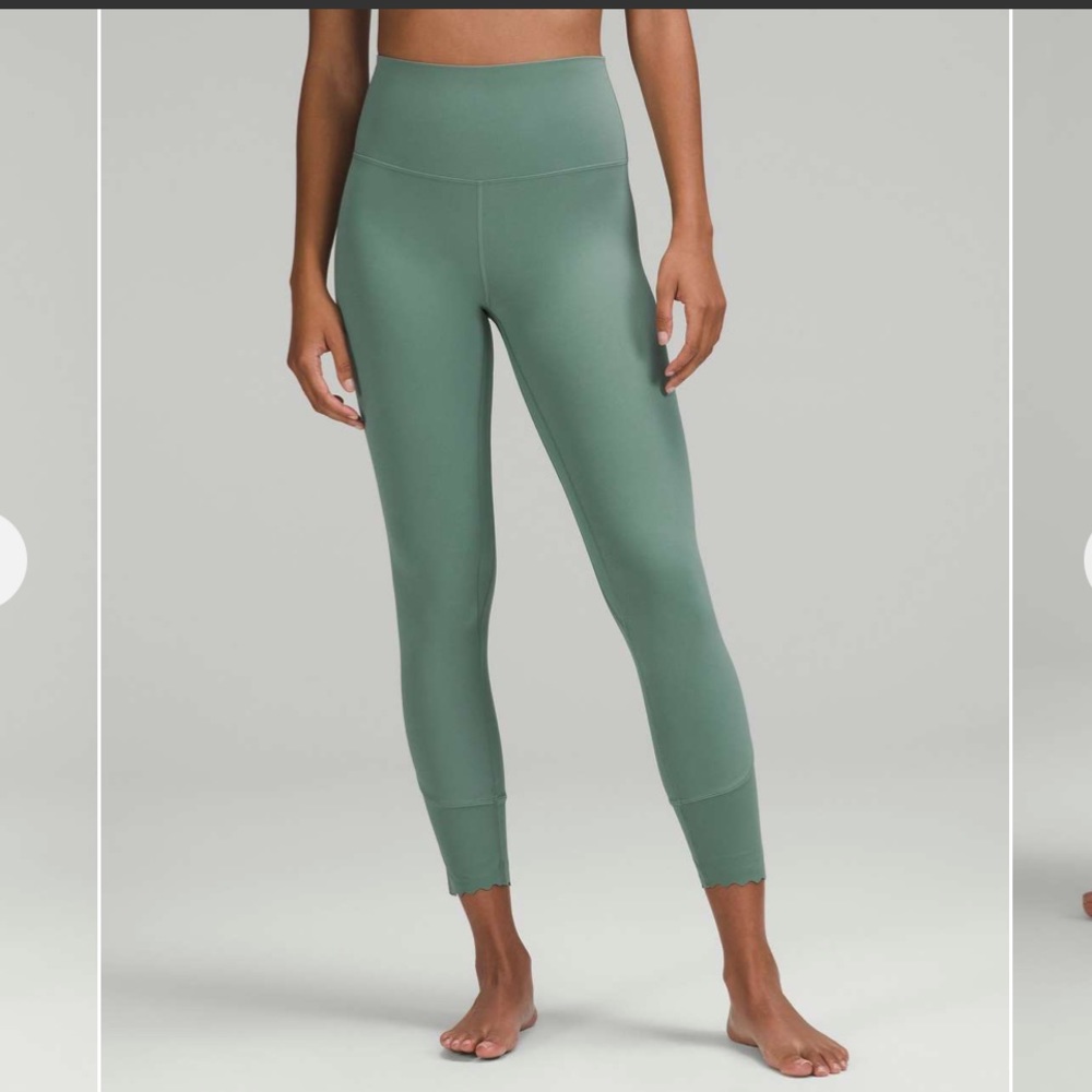 Lululemon Align Scalloped Hem High-Rise Pant 25" - NWT Size 0 - Tidewater Teal